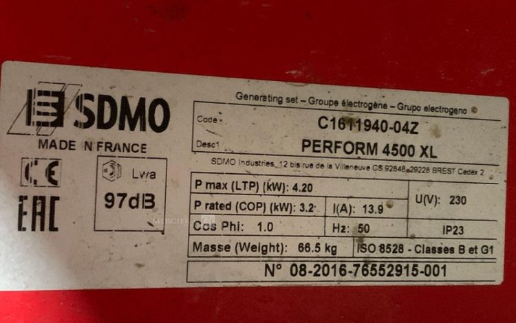 SDMO PERFORM 4500 XL  2MAM12025