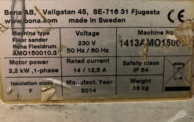 BONA FLOOR SANDER  47MAM12025