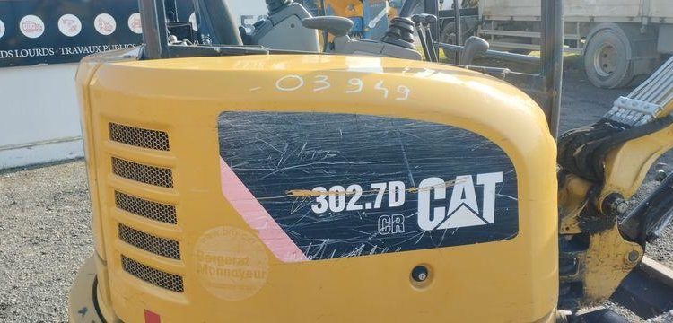 CATERPILLAR MINI PELLE 302.7DCR SUR CHENILLES – 2,67 TONNES – DIESEL – ANNEE 2017  3949